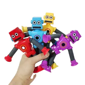 Crianças Sucção Cup Pop Tubes Stress Relief Telescópico Robot Toy Foles Sensoriais Brinquedos Anti-stress Squeeze Toy