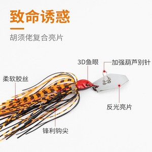 เหยื่อตก<span class=keywords><strong>ปลา</strong></span>โลหะแบบหมุนพร้อมหนามป้องกันสายพันกัน ดีไซน์หมุนได้ ลดเสียงรบกวน เหมาะสำหรับตกปลาแบส <span class=keywords><strong>ปลา</strong></span>เทราต์ ในแม่น้ำ/ทะเลสาบ/ลำธาร - Product Image 2