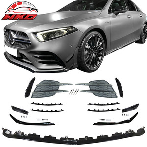 Compatible con Benz W177 A35 20-22, Estilo AMG, Labio de Parachoques Delantero con Rejilla, Moldura Brillante de PP, Accesorio Exterior de Alta Calidad - Product Image 2