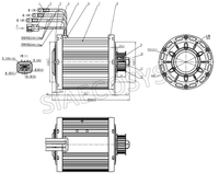Moteur QS haute puissance 4000W 138 90H PMSM Moteur à rotor interne Moteur à entraînement central pour moto électrique