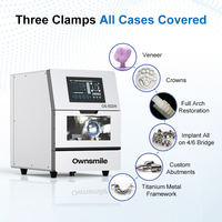 Machine de fraisage dentaire CNC 5 axes tout-en-un OWNSMILE pour prothèses dentaires, fonctionnement humide et sec