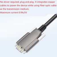 Cable de Datos de Fibra Óptica USB 3.0 AM-Micro B de 10 m, Gen2 AOC, 10 Gbps, 5V 0.9A