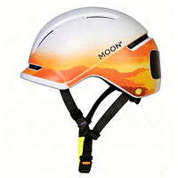 Casque de Commutation Urbain MOON avec Écran LED Intelligent – Protection de la Tête Élégante et Décontractée, Unisexe, Logo Personnalisable pour Vélo et Vélo Électrique