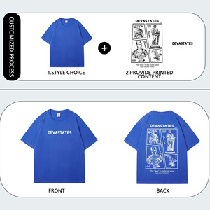 En stock T-shirt moulé en coton peigné épais 260 GSM, ourlet <span class=keywords><strong>biais</strong></span>é, anti-déformation, luxe discret, respirant, style urbain uni décontracté - Product Image 5