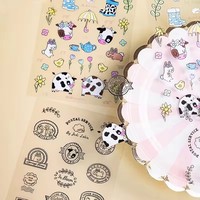Feuilles d'autocollants en PET à thème animaux de la ferme et fleurs de printemps pour cahiers, ordinateurs portables et scrapbooking – Vente en gros