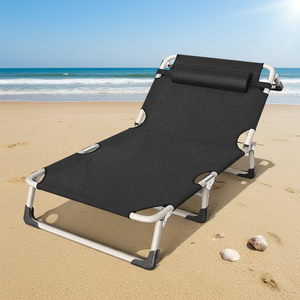 <span class=keywords><strong>Chaise</strong></span> <span class=keywords><strong>longue</strong></span> de plage pliable en plastique moderne populaire avec coussins en coton pour hôtel et cour - Product Image 6
