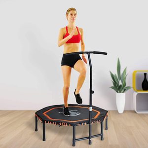 Mini Trampolino per Fitness ed Esercizio - Attrezzatura per Salti Rotonda da 90 cm per Adulti - Product Image 6