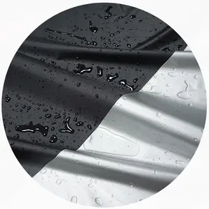 Vải Bạt Lều Vải Taffeta 100% Polyester Mặt Sau Bằng Cao Su Màu Đen Taffeta 190T Phủ Bạc Phủ Toàn Bộ Màn