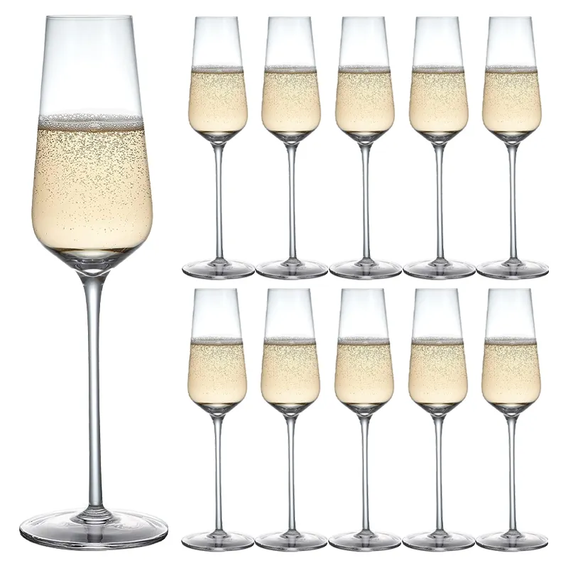 Mariage personnalisé sans plomb boire Martini Bar Cocktail Vin rouge blanc Champagne Verres en verre Verrerie Flûtes Ensemble de gobelets à flûte