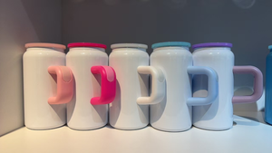 <strong>New</strong> Arrival Double Walled Christmas 16oz Stainless Steel Sublimation <strong>Beer</strong> Soda <strong>Can</strong> with Lid and <strong>Handle</strong> - Product Image 2