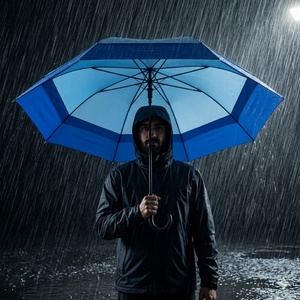 Extended Canopy Umbrella Auto Open Windproof Fiberglass <b>Frame</b> <b>Large</b> Coverage Backpack Protection Commuter Rain Business Gifts - Product Image 1