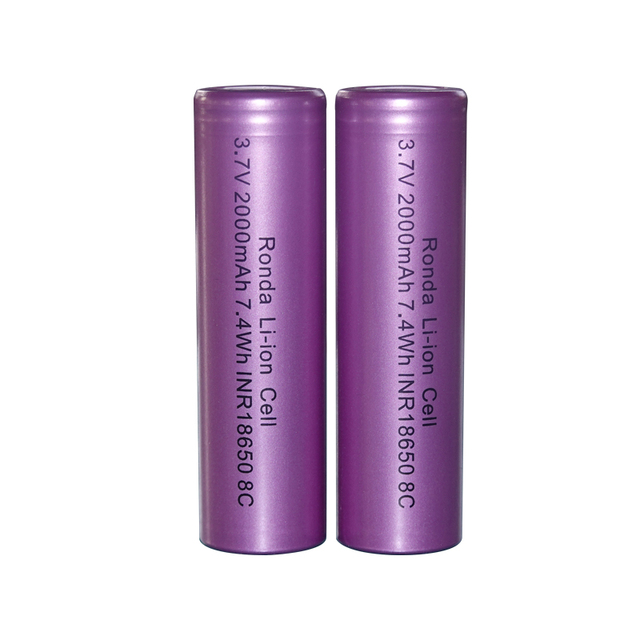Ronda CB/CE High Discharge 3.2V 18650-2000mah Cylindrical Solid State Cell with BMS+PC Protection 8C Discharge 2000 Cycles