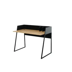 Hot Sale MDF wood color paper PC Laptop Study Table Office Desk Metal Legs Frame Office Desk Table