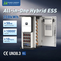 Armoire de stockage de batterie extérieure refroidie par air 50 kW 208 kWh JApower tout-en-un compatible avec l'onduleur hybride Deye LiFePO4 Smart EMS