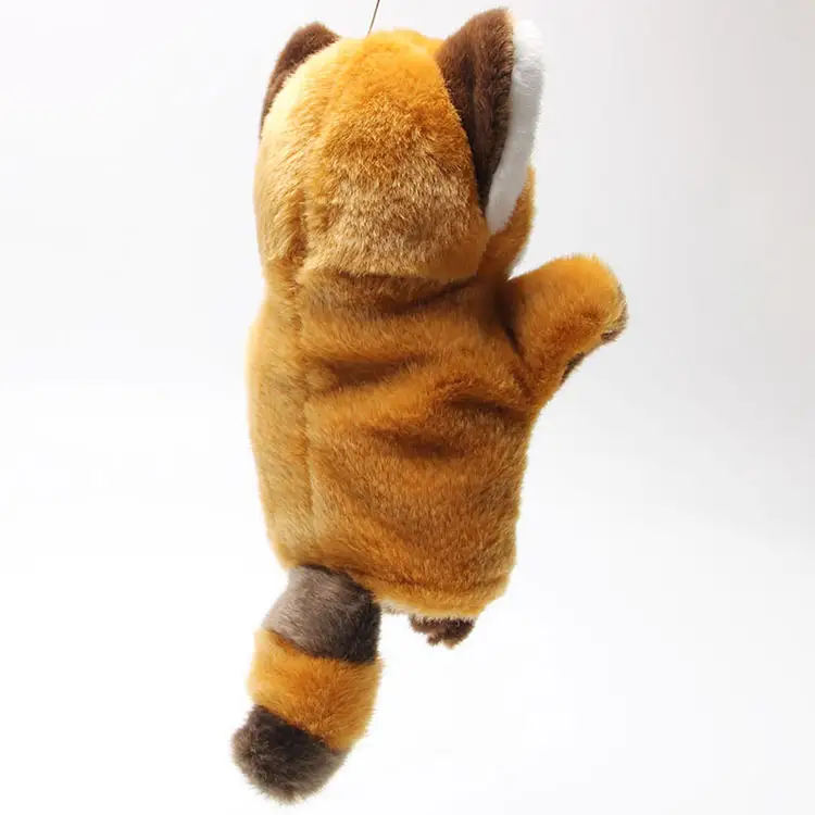 Simulation Animal Hand Puppet Raccoon Plush Toy Red Panda Action Figure