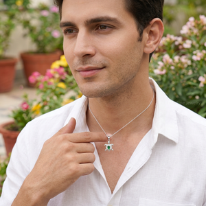 Collier pendentif tortue en émeraude naturelle, argent sterling 925, bijoux en pierres précieuses faits à la main, fournisseur en gros OEM ODM - Product Image 5
