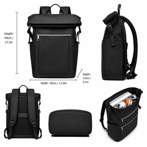 Mochila con Logotipo Personalizado de Fábrica, <span class=keywords><strong>Bolsa</strong></span> para Portátil de 17.3 Pulgadas, Estilo Minimalista para Negocios, Deportes, Viajes, Escuela, Impermeable, con Cierre, Ligera, con USB - Product Image 3
