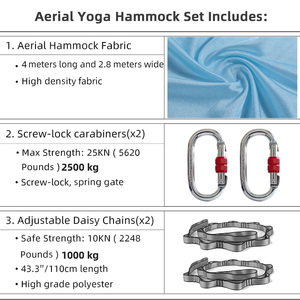 Vente directe usine : Ensemble de hamac de <span class=keywords><strong>yoga</strong></span> <span class=keywords><strong>aérien</strong></span> volant ultra-résistant en Nylon/Polyester, anti-gravité, pour usage commercial, vente en gros - Product Image 4