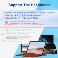 Stylo certifié Microsoft Surface Pro X / Go 3 / Studio 2, 4096 niveaux de sensibilité à la pression, Surface Rechargeable