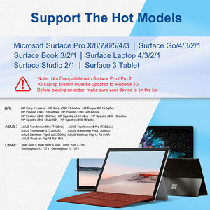 माइक्रोसॉफ्ट सर्फेस प्रो एक्स के लिए सरकारी अधिकृत कलम/जाओ 3/स्टूडियो 2, 4096 के स्तर दबाव संवेदनशीलता, रिचार्जेबल सतह - Product Image 5