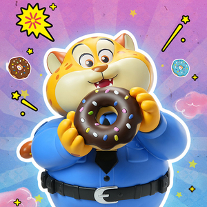 Statuetta Ufficiale <span class=keywords><strong>Disney</strong></span> Zootopia: Agente Clawhauser 'Get Rich' - Grande Figurina Giocattolo, Licenza Ufficiale, Disponibile all'Ingrosso - Product Image 6