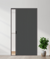 Porte coulissante pliante moderne en alliage d'aluminium alvéolé, sans rail, invisible, pour hôtel, salle de bain, cuisine, chambre, balcon