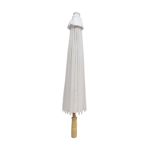 Boda China Paraguas blanco pintado de bambú ecológico Decoración especial para bodas - Product Image 5