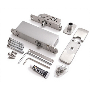 Set Completo di <span class=keywords><strong>Cerniere</strong></span> a Perno Centrale <span class=keywords><strong>per</strong></span> <span class=keywords><strong>Porte</strong></span>, Capacità di Carico 500kg, Rotazione a 360°, Molle a Pavimento <span class=keywords><strong>per</strong></span> <span class=keywords><strong>Porte</strong></span> d'Ingresso di Grandi Ville - Product Image 1