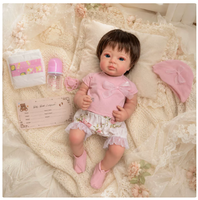 Boneka Bayi Reborn Realistis 45cm, Boneka Bayi Baru Lahir Simulasi Vinyl Lembut, Mainan Peluk yang Menenangkan untuk Anak-anak, Hadiah Koleksi
