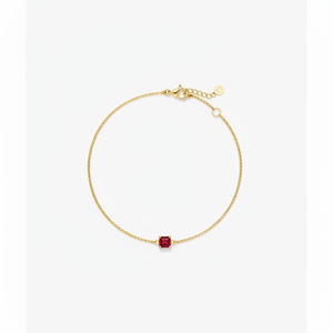 Bracelet en moissanite Sia, pierre de naissance, élégant et luxueux, avec pierre précieuse personnalisable - Product Image 1