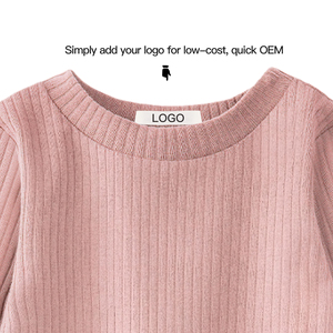 ชุดนอนเด็กแขนยาวผ้าคอตตอนริบ แบบสวมใส่สบาย ชุดนอนเด็กสองชิ้น ชุดนอนเด็กผู้ชายและเด็กผู้หญิง ชุดนอนลำลอง - Product Image 3