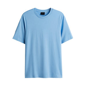 T-shirt tricoté uni pour homme, économique, écologique, respirant, durable, en mélange de coton, pour commandes en gros, articles promotionnels - Product Image 3