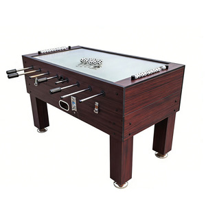 Table de <span class=keywords><strong>baby</strong></span>-<span class=keywords><strong>foot</strong></span> professionnelle robuste marron foncé à <span class=keywords><strong>monnayeur</strong></span> de 1,5 m pour adultes - Product Image 3