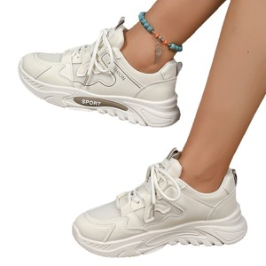 Zapatillas Deportivas Clásicas para Mujer, Suela Alta de Goma Antideslizante, PU Suave, Tendencia de Moda para Todas las Estaciones: Verano, Invierno, Primavera, Otoño - Product Image 6