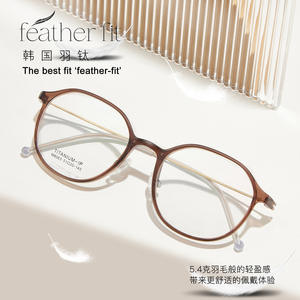 Monture de lunettes ovale en titane M8063, 5,4g, légère, monture complète, unisexe, verres en acrylique, origine Danyang - Product Image 4