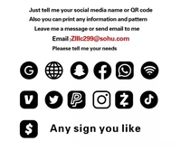 Señal de redes sociales Pink Qr Code Facebook Instagram Table Top Business Icon Sign Acrílico