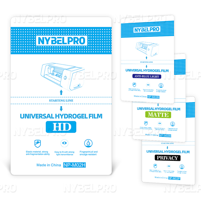 NYBELPRO Factory Price Best Quality Soft HD TPU Hydrogel Film 2.5D Screen Protector for Mobile Phone Full Coverage Waterproof