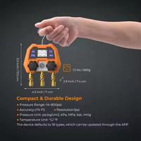 DMG-4B Elitech Manomètre Intelligent Numérique de Collecteur pour Climatisation