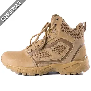 <span class=keywords><strong>Stivali</strong></span> da combattimento <span class=keywords><strong>Beige</strong></span> in pelle scamosciata di mucca da uomo in vera pelle di gomma da 9 pollici <span class=keywords><strong>stivali</strong></span> tattici da deserto neri - Product Image 1