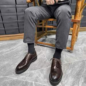 HANMCE 404-1 2025, Zapatos Oxford de Hombre de Cuero Genuino Hechos a Mano, Estilo Italiano, de Alta Calidad, Precio de Fábrica, con Cordones Cuadrados - Product Image 3