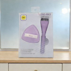 ชุดแปรงรองพื้นแบบพัฟผสมแป้งเบลนด์โปรรูปทรงสามเหลี่ยมแบบพกพาใช้ได้ทั้งแบบแห้งและเปียกเครื่องมือแต่งหน้าแบบฟองน้ำ - Product Image 3