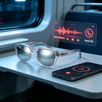 Lunettes Intelligentes IA avec Caméra HD 4K, Batterie 255 mAh, Étanchéité IPX-5, Contrôle Tactile, Traduction en Temps Réel, Protection Lumière Bleue, Double Micro Anti-Bruit