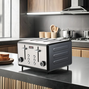 Ohigitechi Vintage 2000W Rétro Petit Déjeuner Ensemble 1.7L 304 Inoxydable Bouilloire Électrique Et 4 Tranches Multifonction <span class=keywords><strong>Couleur</strong></span> Peint <span class=keywords><strong>Grille</strong></span>-<span class=keywords><strong>Pain</strong></span> - Product Image 2