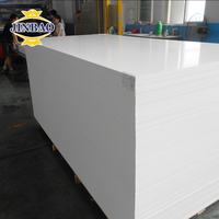 JINBAO 2x3m 1220x2440mm Panneau PVC Celuca Forex à impression rigide haute brillance imperméable, feuille de PVC 3mm