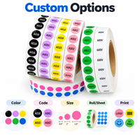 Étiquettes autocollantes personnalisées mini rondes en PVC imperméables pour tubes de boissons énergisantes, impression CMYK, écologiques