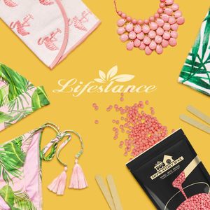 Perles de cire chaude indolore Lifestance Private Label, cire dure dépilatoire parfumée rose et noix de coco pour le visage, les zones du bikini et les peaux sensibles - Product Image 4