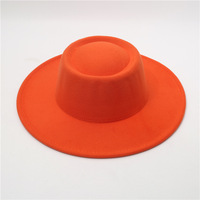 Chapeaux en laine à large bord de couleur unie décontractés pour les fêtes en plein air chapeau Fedora rétro taille adulte vente en gros