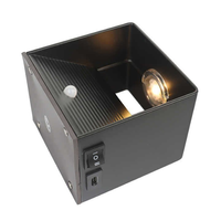 Applique Murale LED Moderne et Simple, Cube Lumière Haut/Bas, Extérieure et Intérieure, Décoration Chambre, Rechargeable avec Capteur et Batterie