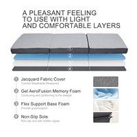 Tapis de gymnastique en mousse pliable en trois parties pour la gym, matelas épais de haute qualité pour l'exercice, le sommeil et la maison