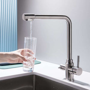 SANIPRO 360 रोटेशन SUS304 स्टेनलेस स्टील फिल्टर नल 3 रास्ता सिंक मिक्सर नल पीने के पानी शुद्ध रसोई नल - Product Image 2